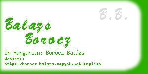 balazs borocz business card