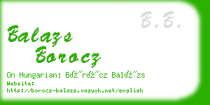balazs borocz business card